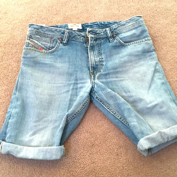 Diesel Shorts Mens Diesel Denim Shorts Rolled Bottom Cuff Poshmark